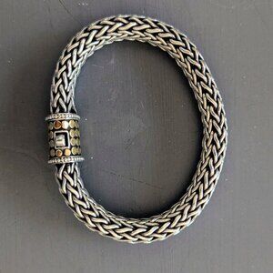 John Hardy Sterling & 18k Gold Dot Bracelet.